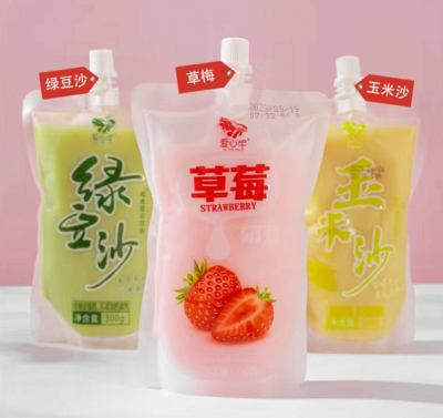 草莓奶昔、綠豆沙、玉米沙